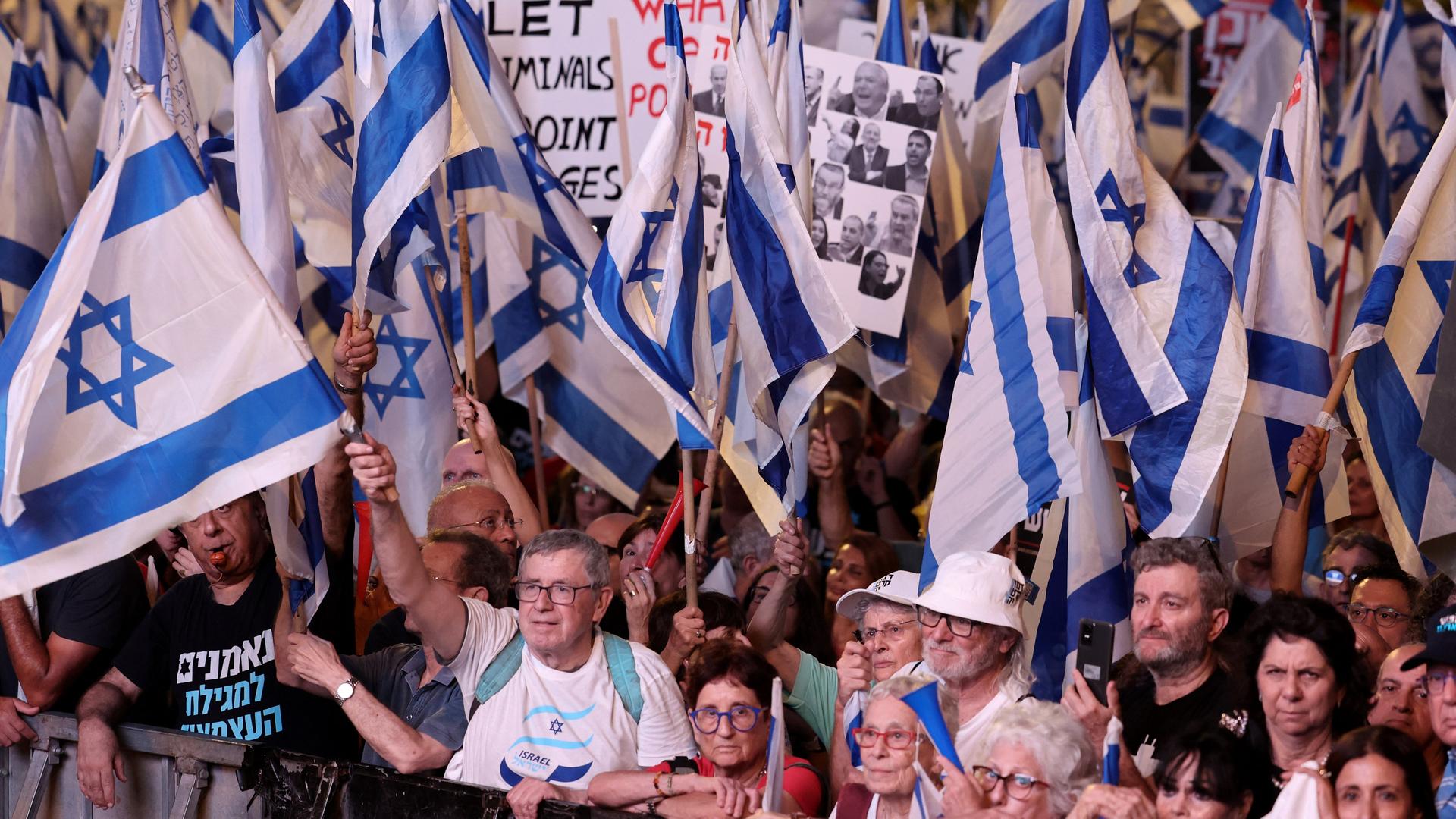 23. Protest-Wochenende in Folge - Demonstrationen in Israel gegen Regierung Netanjahu