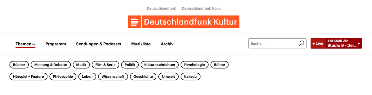 Neue Website von Deutschlandfunk Kultur Neue Website von Deutschlandfunk Kultur