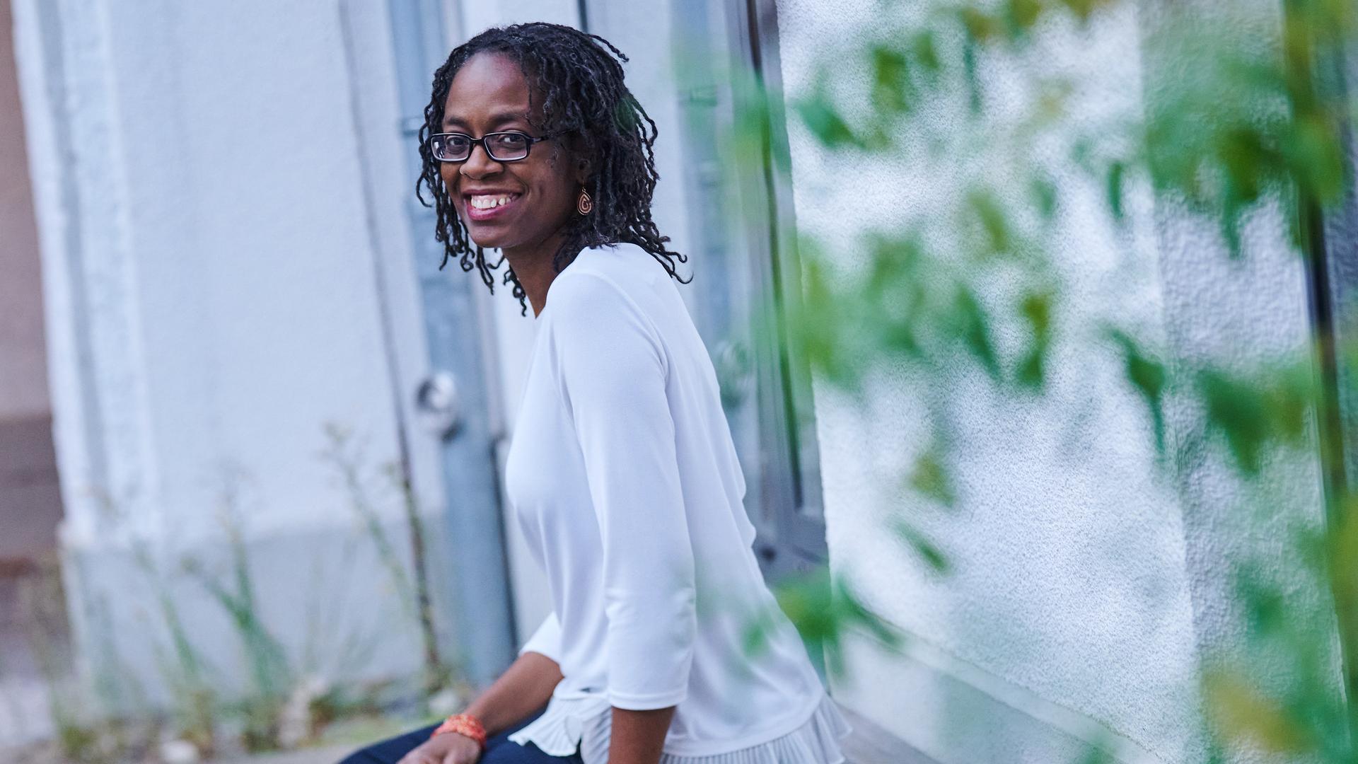 Porträt der Schriftstellerin Sharon Dodua Otoo während des Internationalen Literaturfestivals Berlin 2021 Porträt der Schriftstellerin Sharon Dodua Otoo während des Internationalen Literaturfestivals Berlin 2021